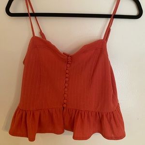 forever 21 tank top coral, size large